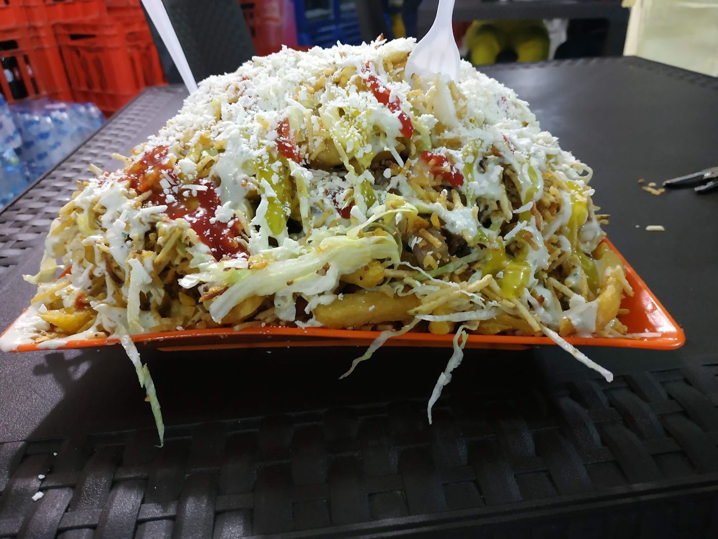 Salchipapa con queso — Asadero La Bendicion