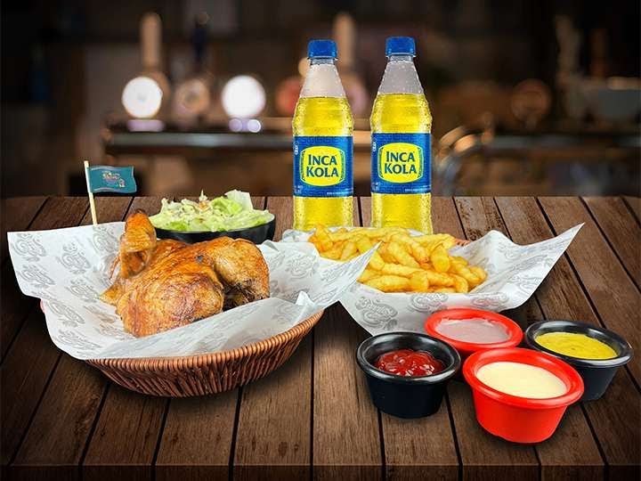 Papas y ensalada con coco en BarriosChicken Polleria