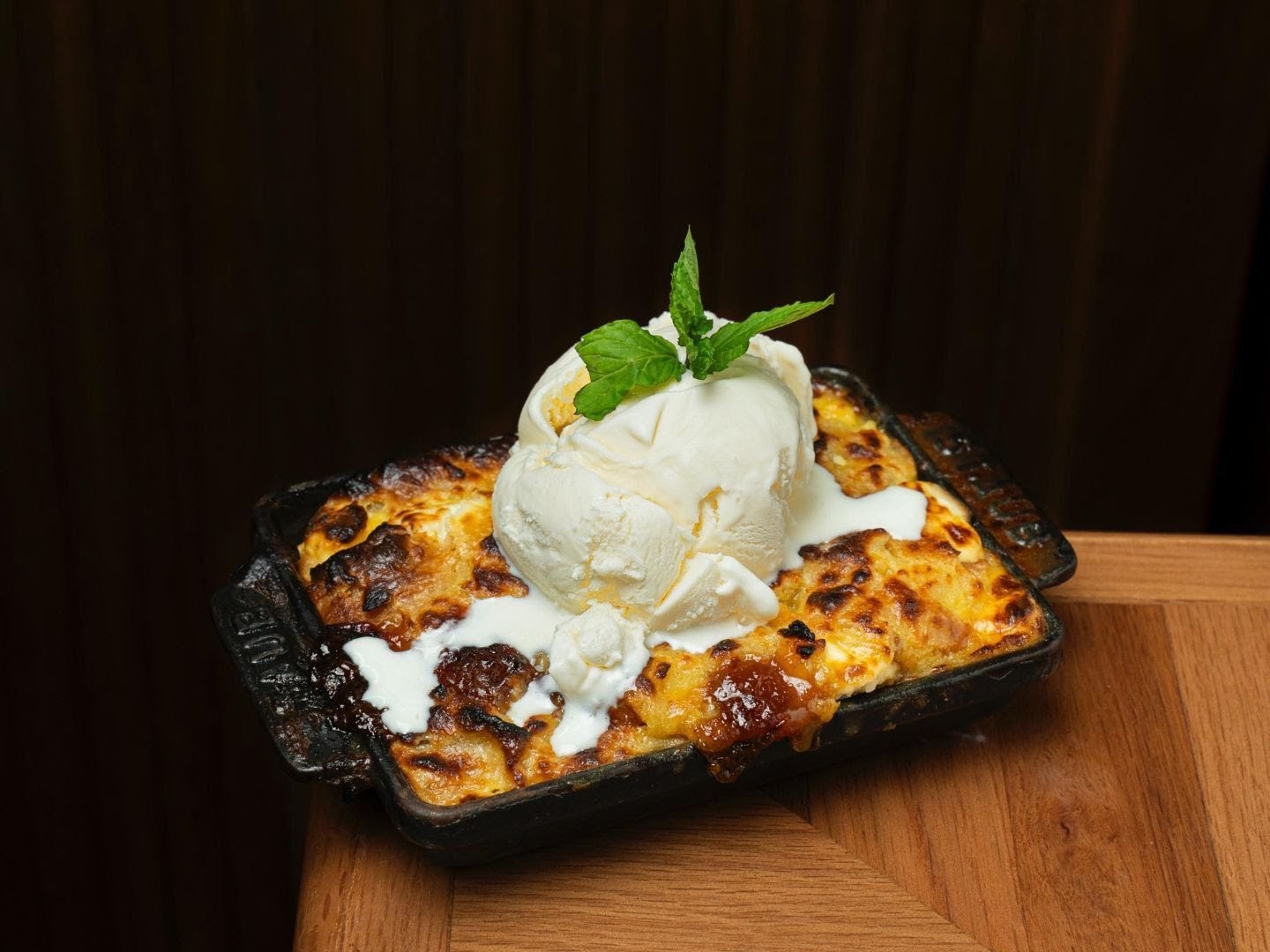 Postre con helado — Casa Luca