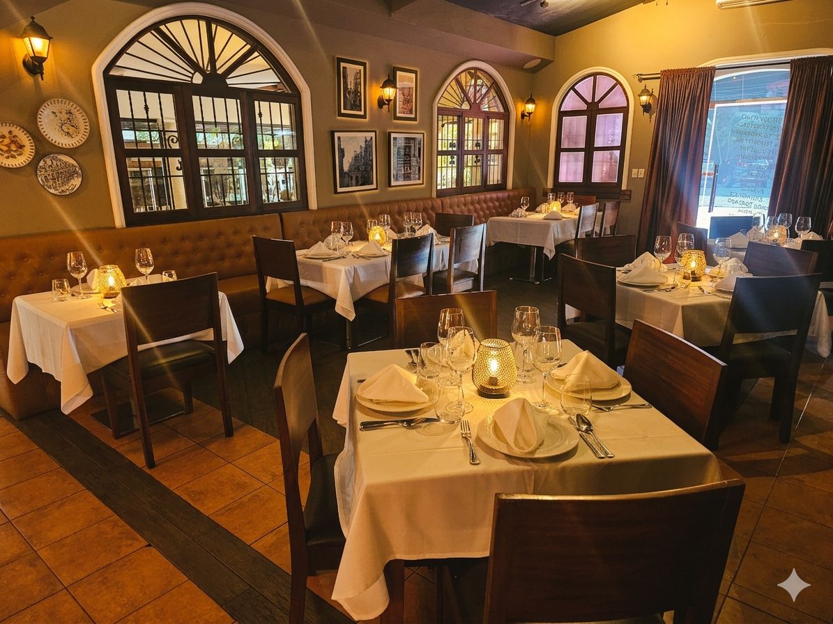 Salón con arcos — Casa Mencía