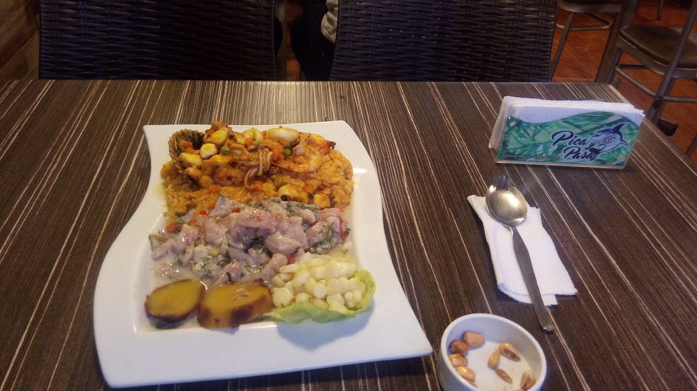 Arroz, ceviche y camote — Cevicheria Pica Y Pasa