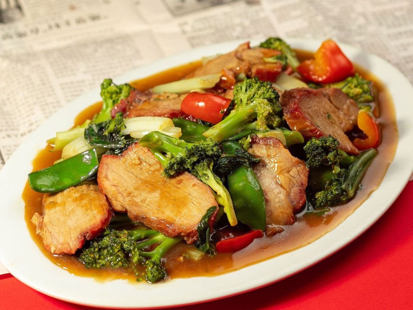 Chancho con verduras en CHIFA ASIA