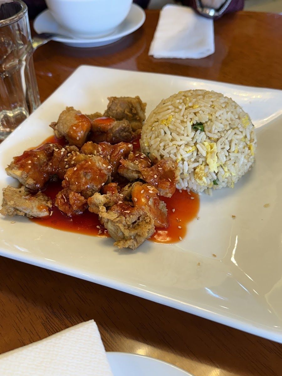 Pollo en salsa con chaufa — Chifa Hong Yi