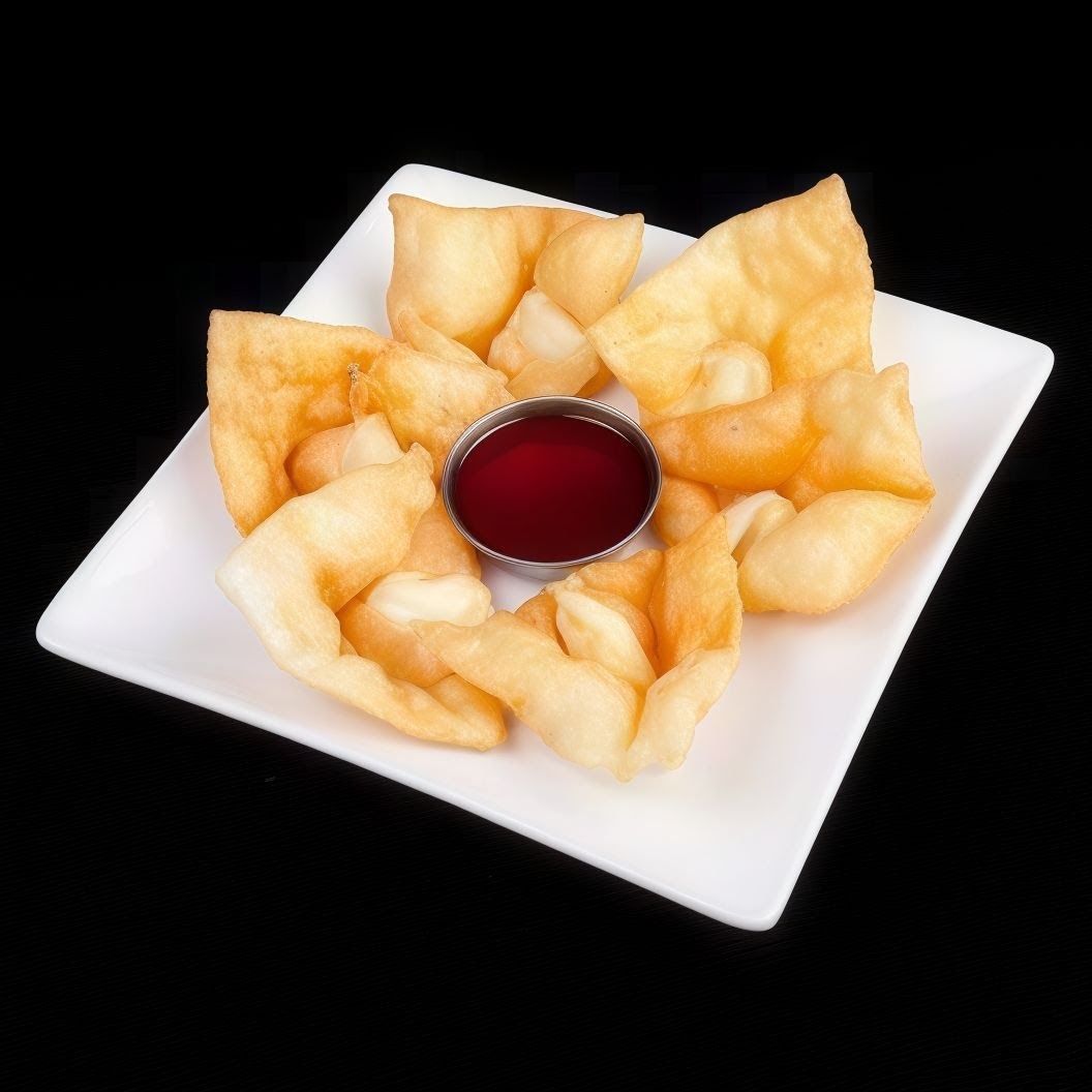 Wantanes fritos con salsa — Chifa Ñu Fun