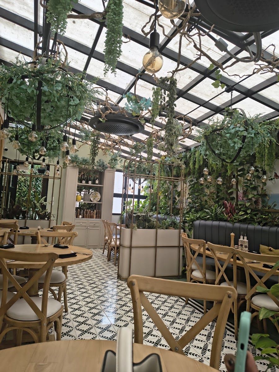Salón entre plantas en Don Ignazio Restaurante Barranquilla
