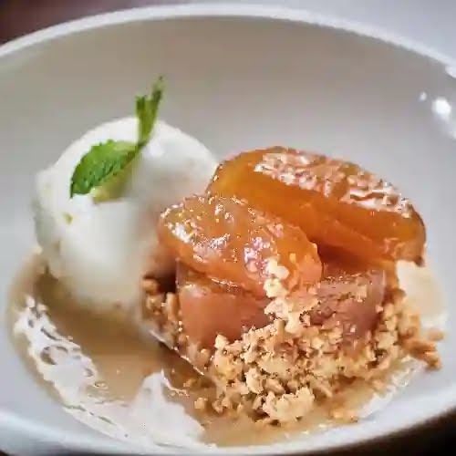 Postre con helado — El Celler