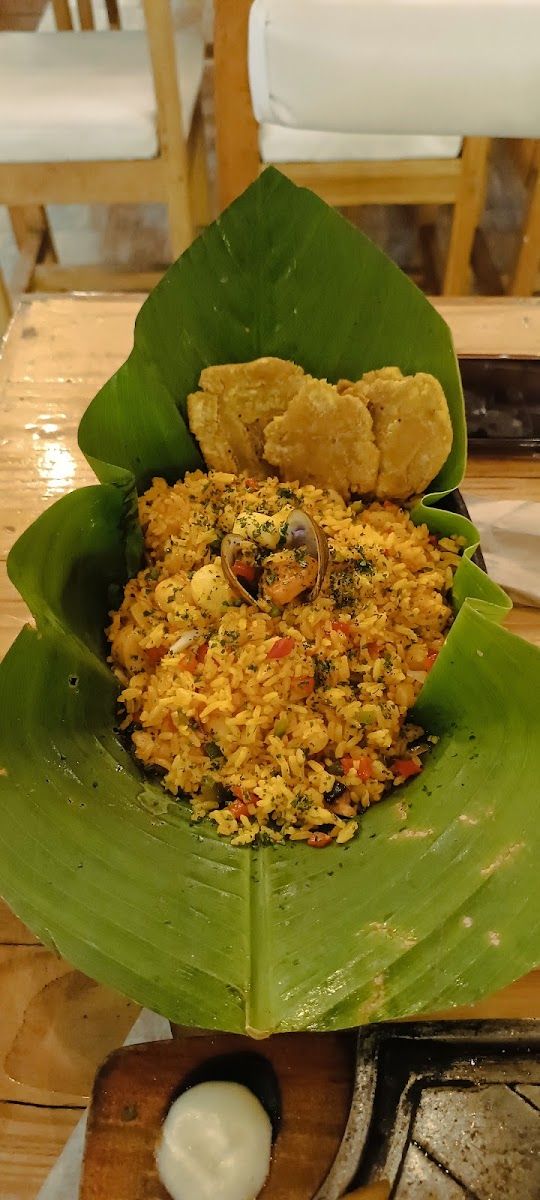 Arroz sobre hoja de plátano — El Patio De La 21