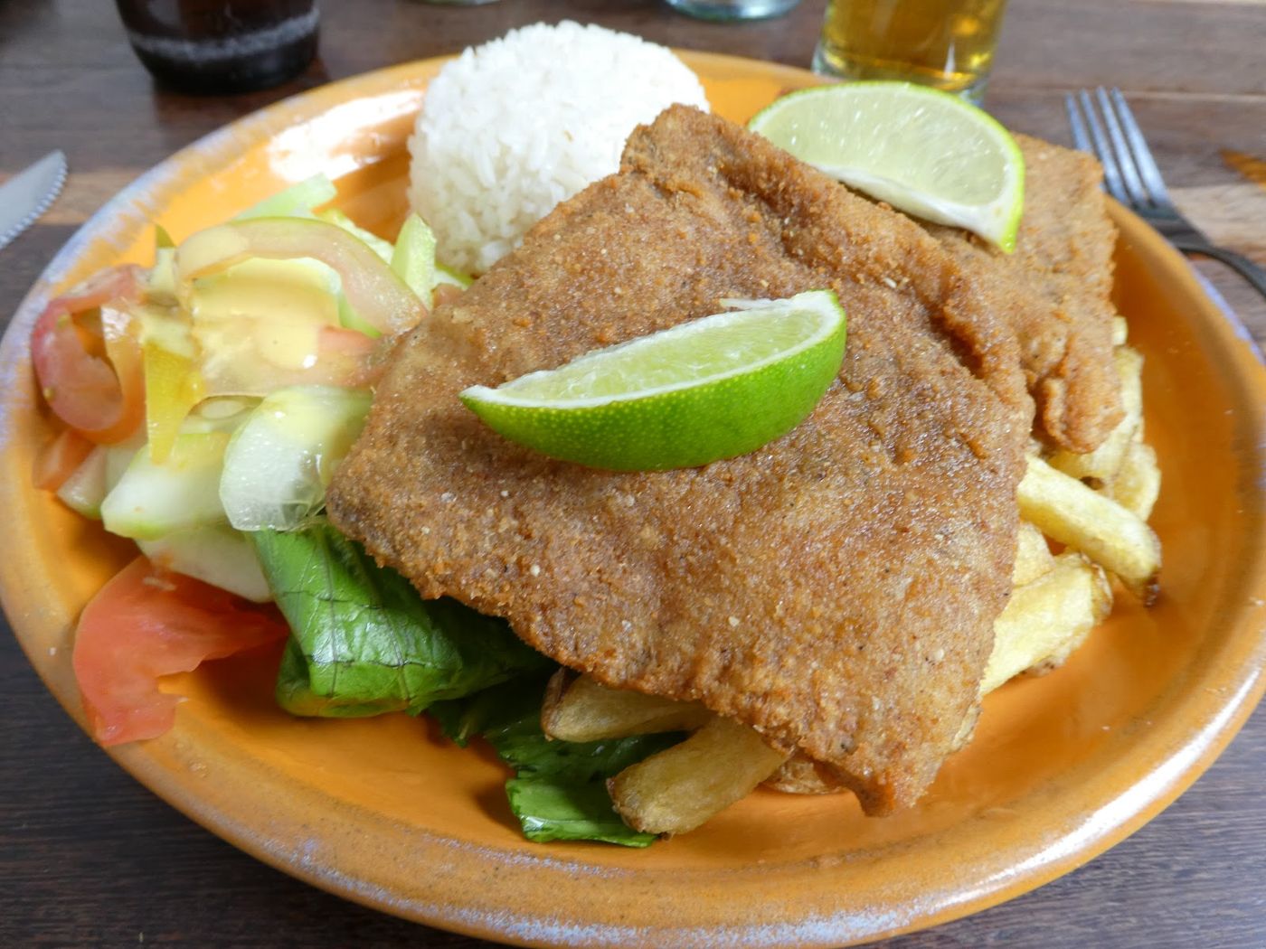 Pechuga apanada con arroz — EL Taller de Cocina