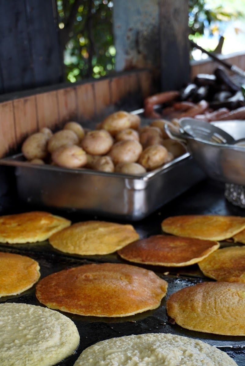 Arepas en plancha en La Casona de Luis