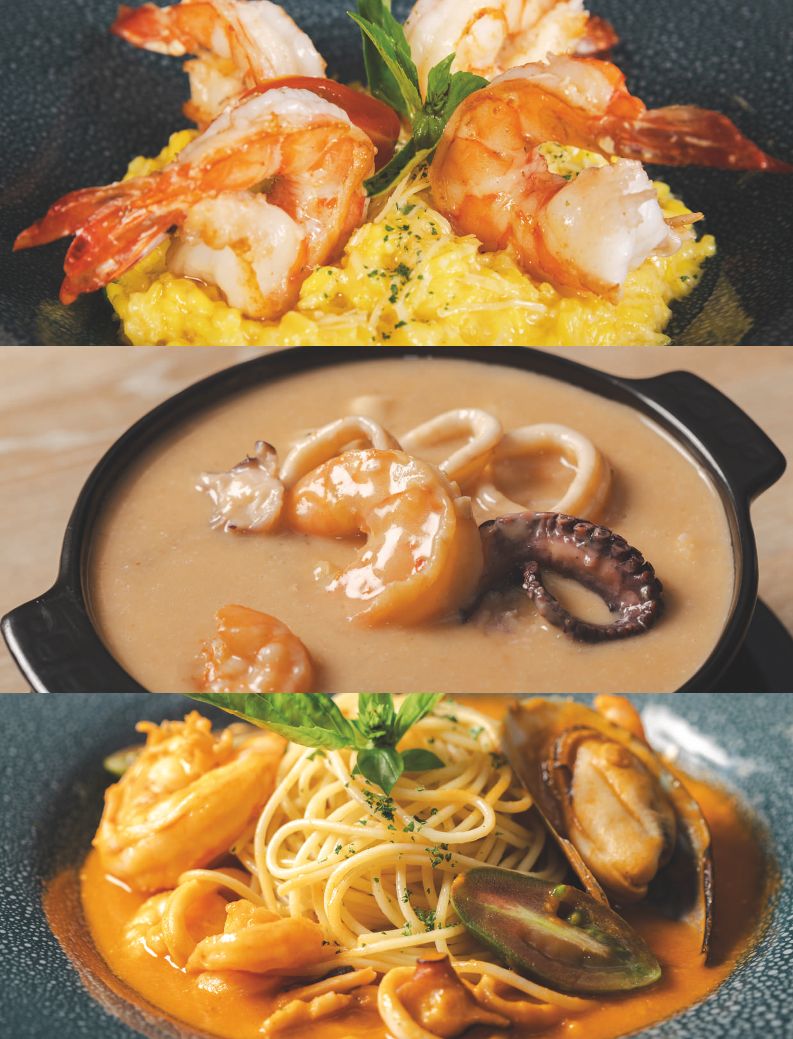 Langostinos, cazuela y pasta — Pescocentro Búcaro