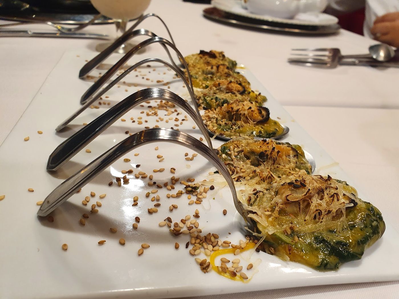 Bocados verdes en cuchara — Quintana Bistrot • Fontabella