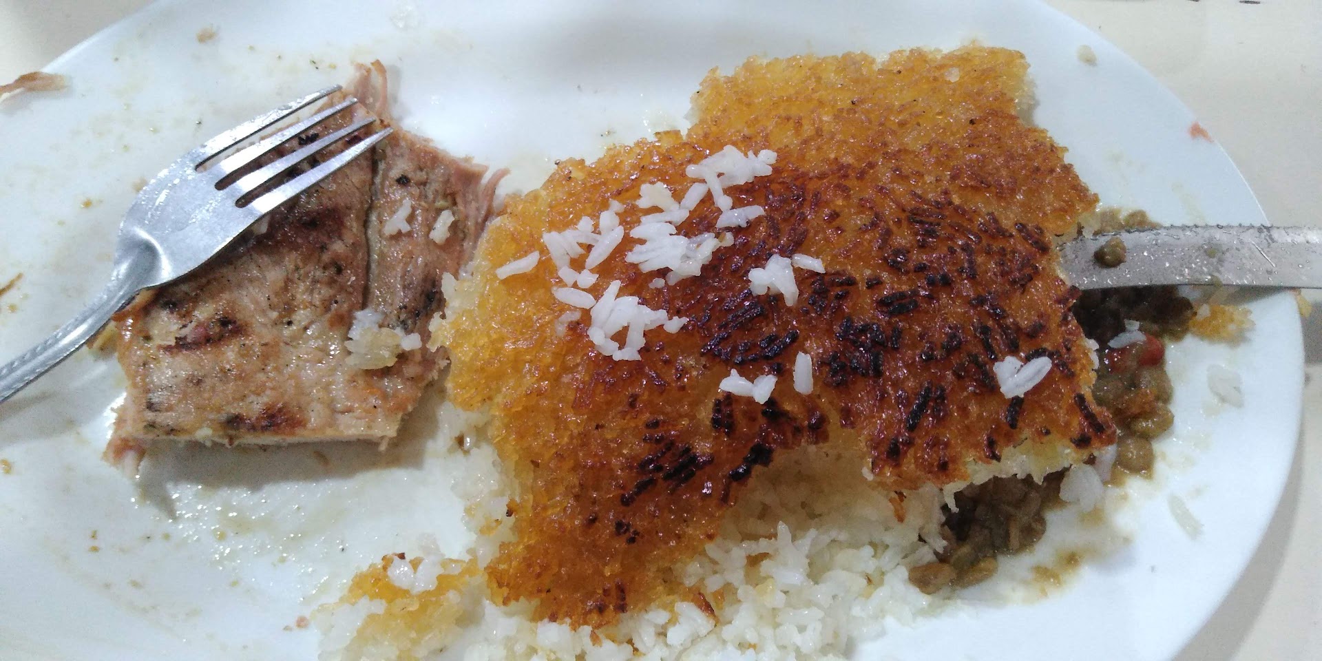 Bistec con arroz — Restaurante El Socorro