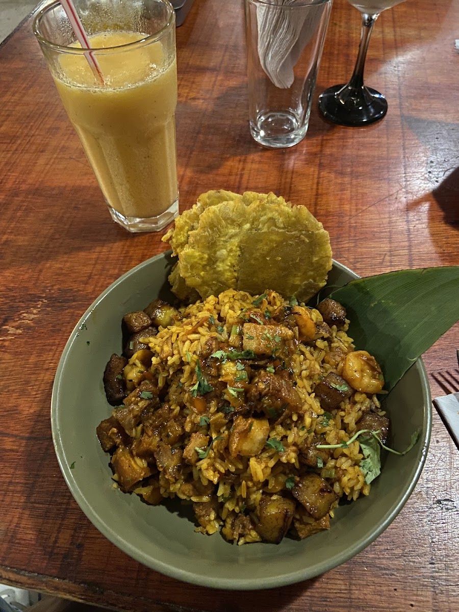 Arroz con patacón — Restaurante la Potra